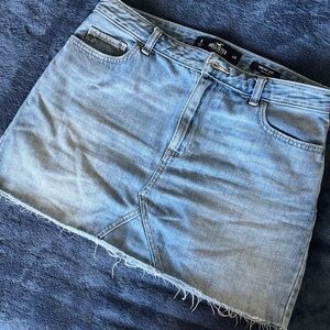 Hollister Light Blue Denim Skirt